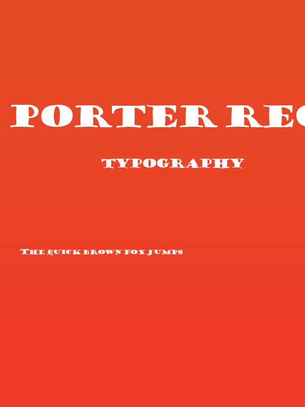 Porter Regular Poster