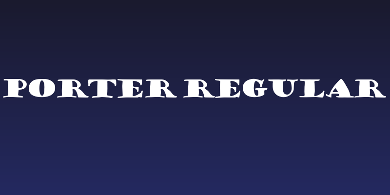 Porter Regular Social Header