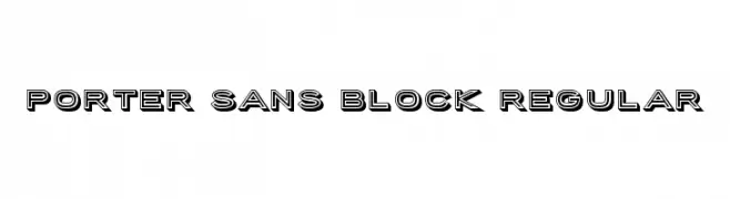 Porter Sans Block Regular  Free Fonts Download