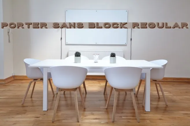 Porter Sans Block Regular Example 3