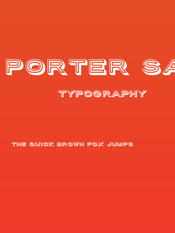 Porter Sans Block Regular Poster