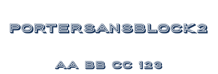 PorterSansBlock2 Font Preview