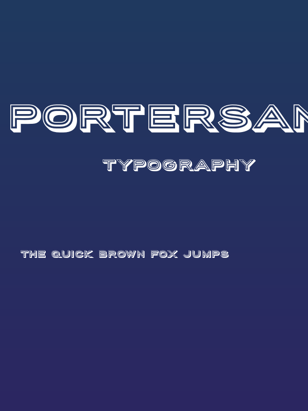 PorterSansBlock2 Poster