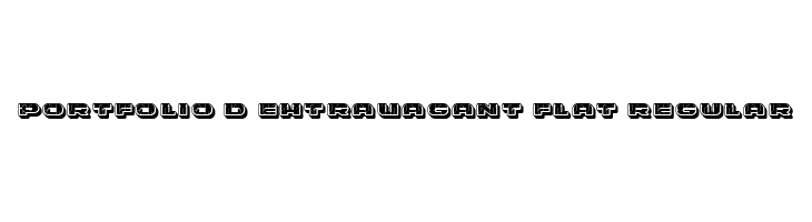 Portfolio 3D Extravagant Flat Regular  Frei Schriftart Herunterladen