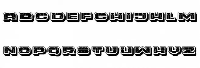 Portfolio 3D Extravagant Flat Regular Font OTHER CHARS