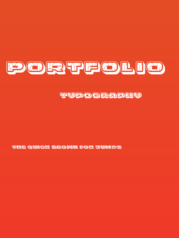 Portfolio 3D Extravagant Flat Regular Poster