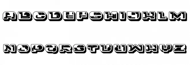 Portfolio 3D Extravagant Regular Polices MAJUSCULES