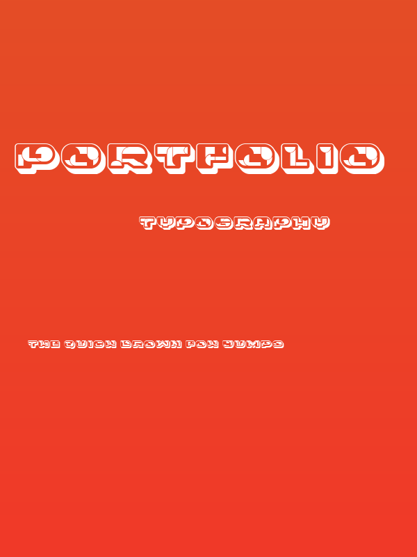 Portfolio 3D Extravagant Regular Poster