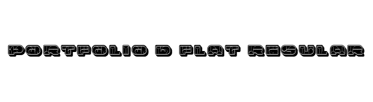 Portfolio 3D Flat Regular  Frei Schriftart Herunterladen