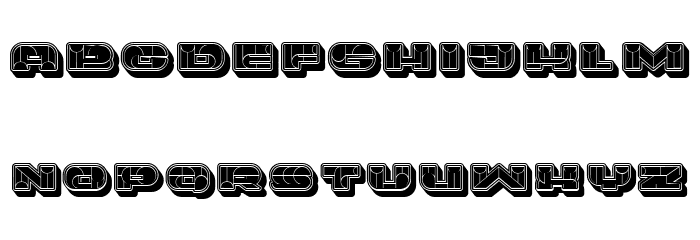 Portfolio 3D Flat Regular Font OTHER CHARS
