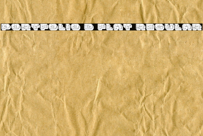 Portfolio 3D Flat Regular Font examples