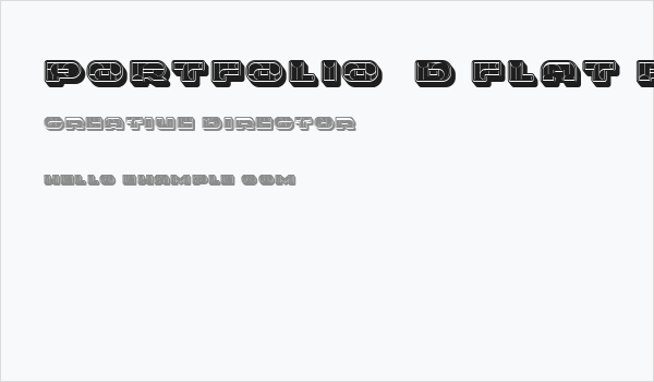 Portfolio 3D Flat Regular Business Card