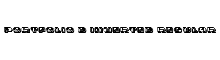 Portfolio 3D Inverted Regular  フリーフォントのダウンロード