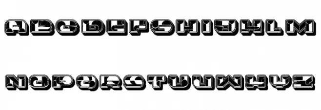 Portfolio 3D Inverted Regular Font Alte caractere