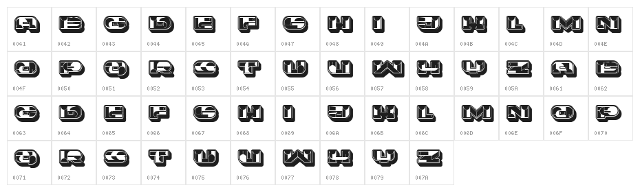 Portfolio 3D Inverted Regular Character Map