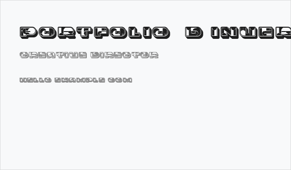 Portfolio 3D Inverted Regular Business Card