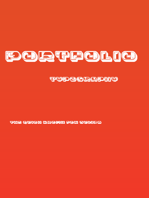 Portfolio 3D Inverted Regular Poster