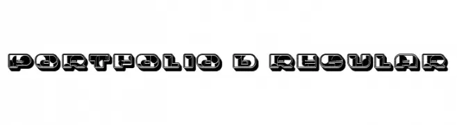 Portfolio 3D Regular  Frei Schriftart Herunterladen
