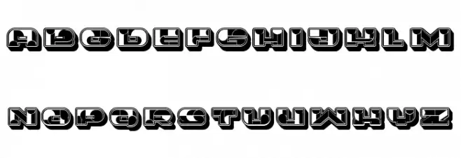 Portfolio 3D Regular Шрифта ВЕРХНИЙ