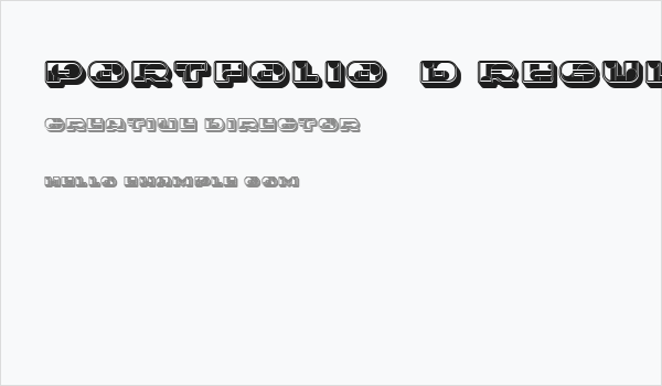 Portfolio 3D Regular Business Card