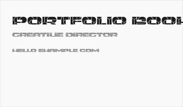 Portfolio Book Regular Business Card