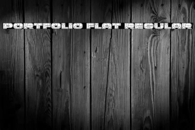 Portfolio Flat Regular Font examples