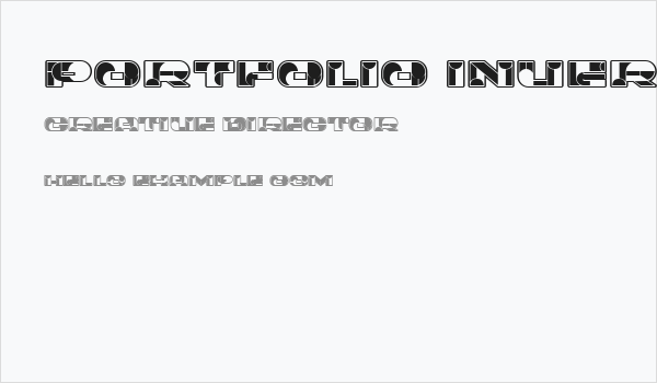 Portfolio Inverted Regular Business Card