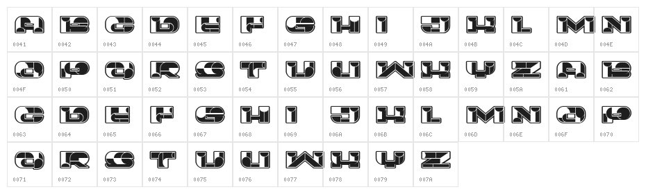 Portfolio Regular Character Map