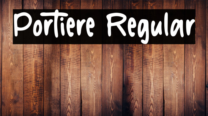 Portiere Regular Example 3