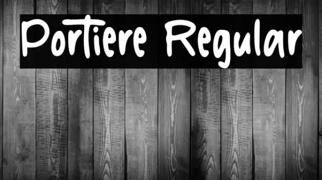Portiere Regular Шрифта examples