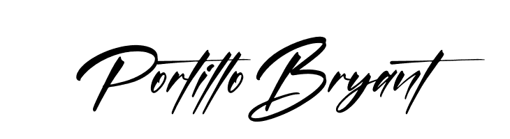 Portillo Bryant  Frei Schriftart Herunterladen