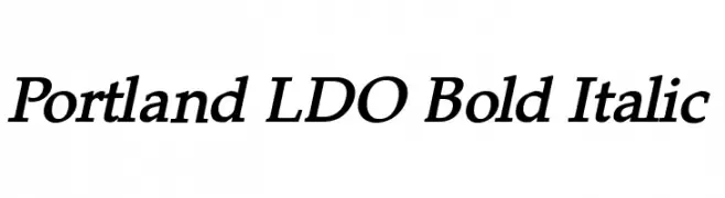 Portland LDO Bold Italic  تنزيل الخطوط