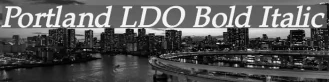 Portland LDO Bold Italic Font examples
