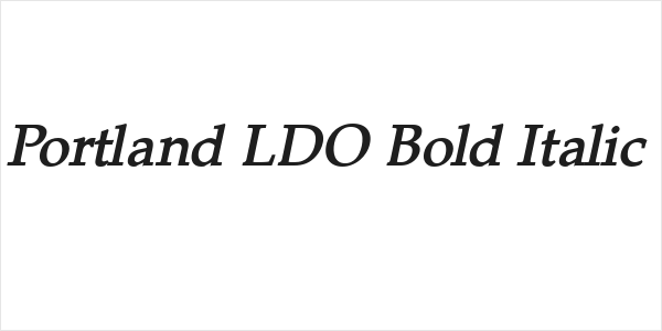 Portland LDO Bold Italic Logo