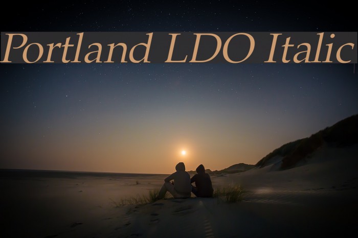Portland LDO Italic Font examples