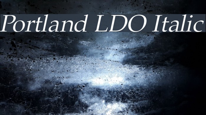 Portland LDO Italic Font examples