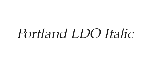 Portland LDO Italic Logo