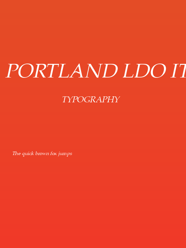 Portland LDO Italic Poster