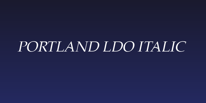 Portland LDO Italic Social Header
