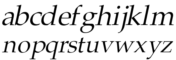 Portland LDO Italic Font LOWERCASE