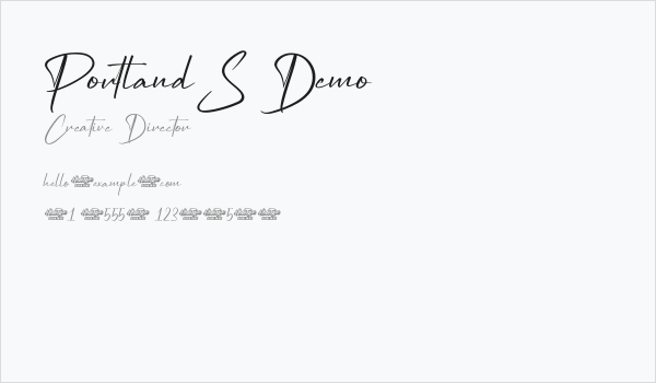 Portland S Demo Business Card