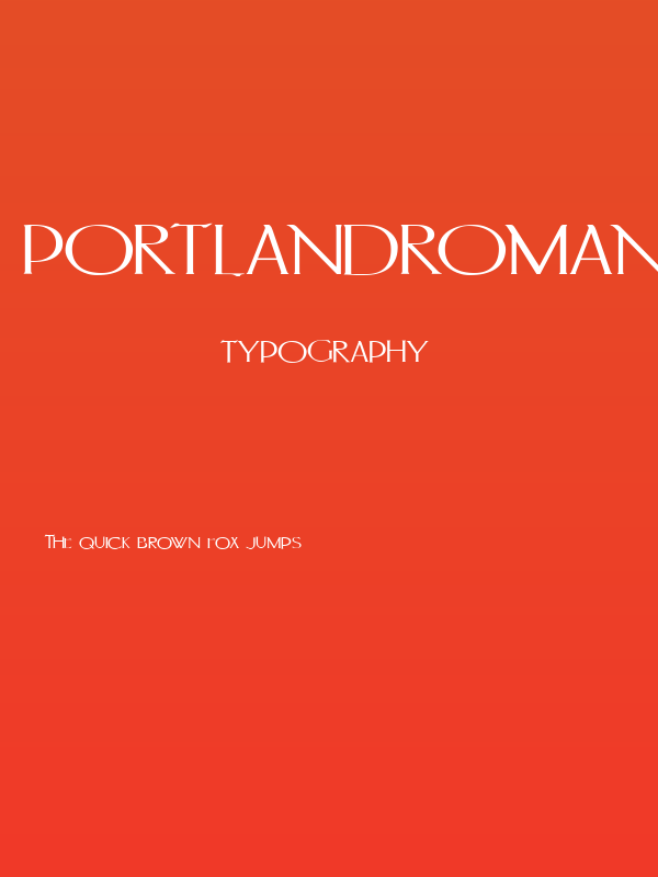 PortlandRoman Bold Poster