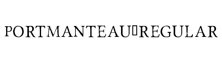 Portmanteau-Regular Font