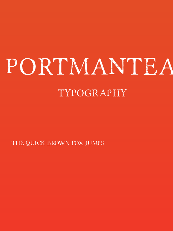 Portmanteau-Regular Poster