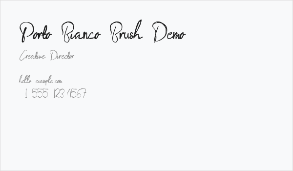 Porto Bianco Brush Demo Business Card
