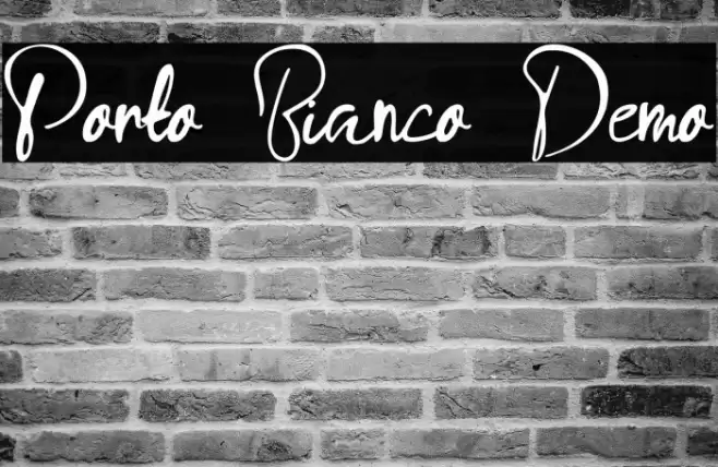 Porto Bianco Demo Font examples
