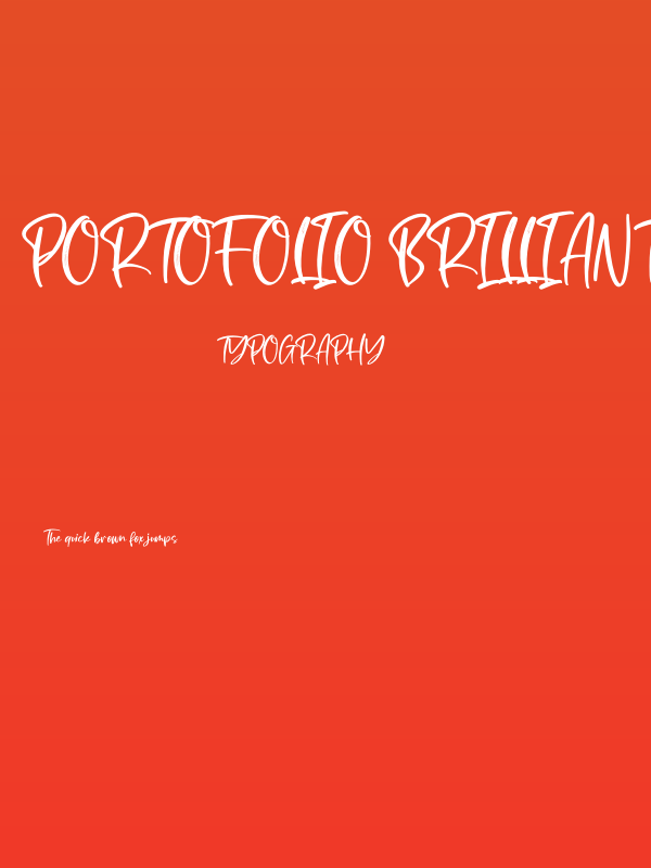 Portofolio Brilliant Poster