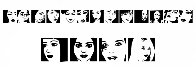 Portraits de Femmes Regular خط أحرف صغيرة