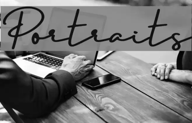 Portraits Font examples