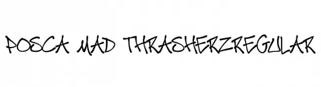 Posca Mad ThrasherzRegular  font caratteri gratis